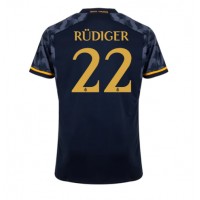 Camisa de Futebol Real Madrid Antonio Rudiger #22 Equipamento Secundário 2023-24 Manga Curta